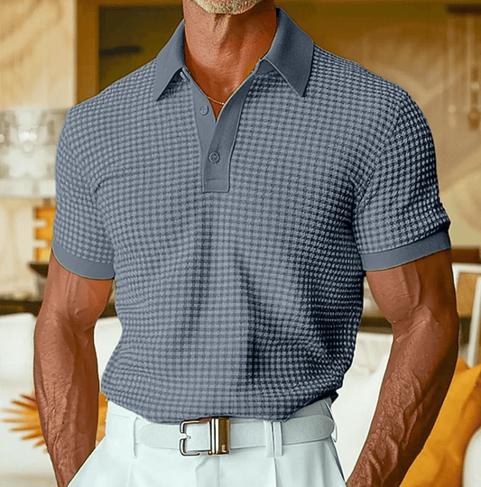 Morae-Amsterdam® | Geruite Polo met Structuur