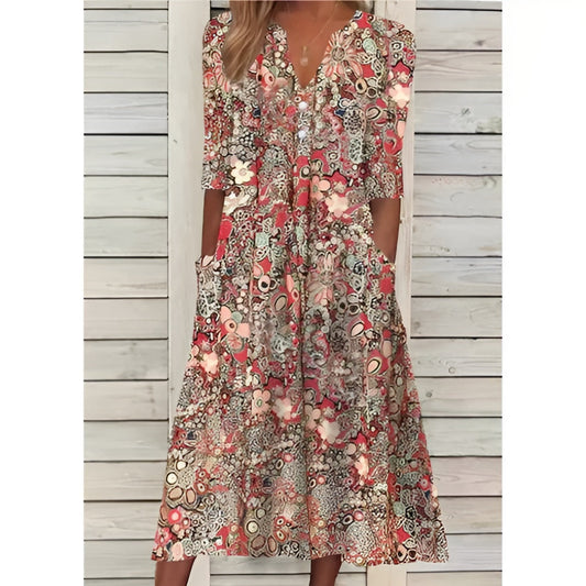 Morae-Amsterdam® | Zomerse Damesjurk Met Bloemenprint