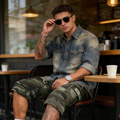 Morae-Amsterdam® | Camouflage Cargo Short voor Heren
